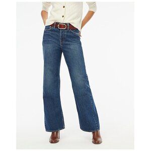 J. Crew Premium Edition Vintage Wide-Leg Jeans Button Fly Size 32 NWT